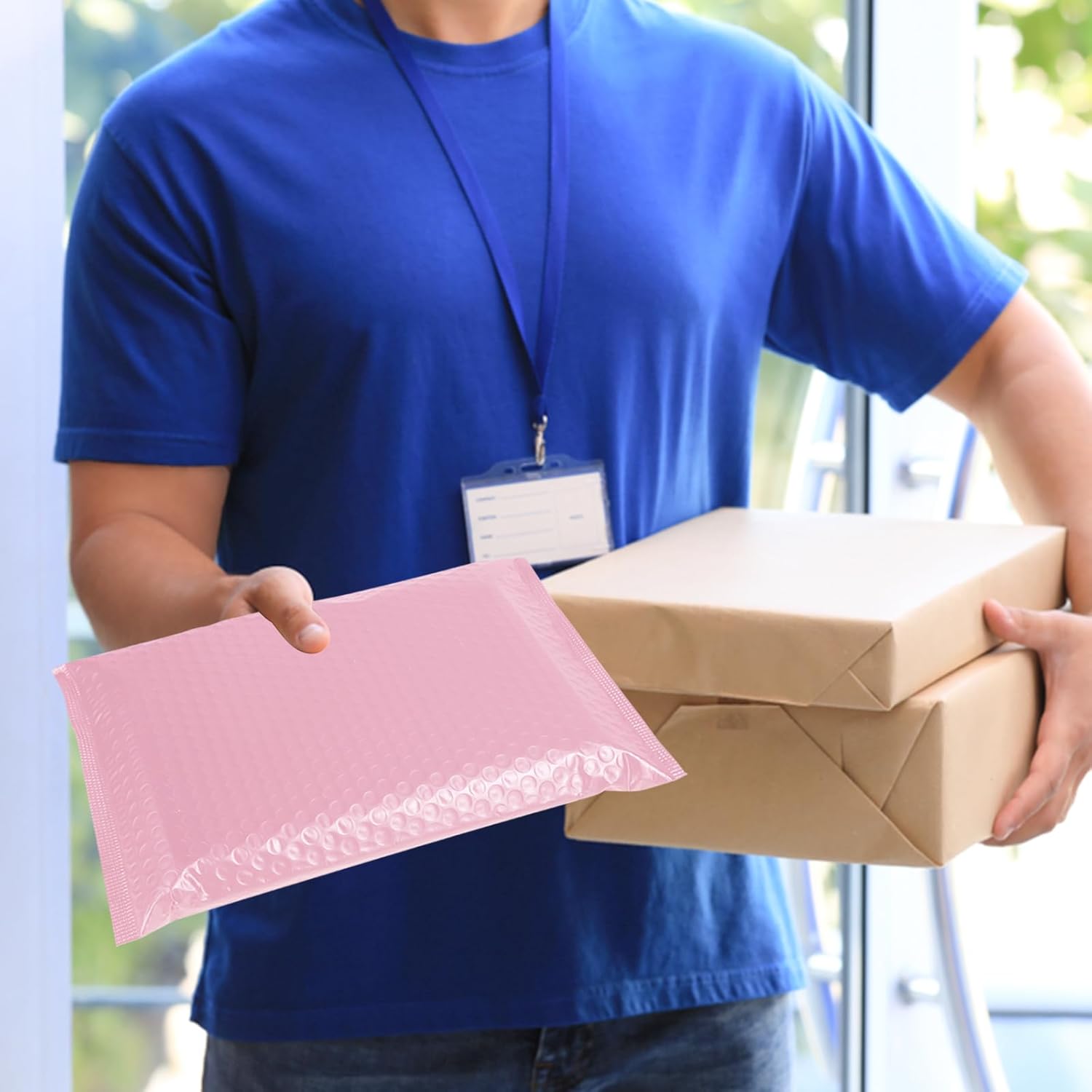Bubble Mailers A4 Paper Size, 12x10 Padded Envelopes for Shipping, 25 Pack Mailing Packages with Self Seal Adhesive, Waterproof Bubble Envelopes (Pink)