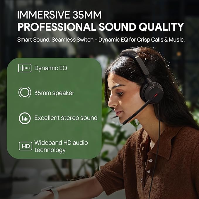 Yealink UH44 Teams Certified USB Wired Headset with 2 Noise Cancelling Mics,Stereo Sound for PC,Laptop,Teams,Zoom,Call Center,Home Office,Inline Controls,Comfort Ear Cushions,USB-C/A,Busylight-Black