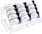 Business Acrylic Card Holder Display for Desk, 12 Slots 4 Tiers Multiple-Clear Acrylic Business Card Stand Set, Holds Approximately 600 Cards