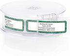 Green Marble Designer Rolled Name & Address Labels with Elegant Plastic Dispenser