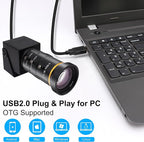 SVPRO HDMI Camera 4K USB Camera HD Streaming Webcam with 5-50mm Telephoto Zoom Manual Lens Industrial Camera CS Mount 10X Optical Zoom Camera for PC Computer,Laptop,Monitor,TV