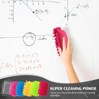 Sherr 36 Pcs Microfiber Shag Magnetic Erasers Bulk Washable Dry Erase Whiteboard Erasers for Whiteboard, Chalkboard, and Memo Boards Marker, Chalk Mark, Home School Classroom Office (Bright Color)