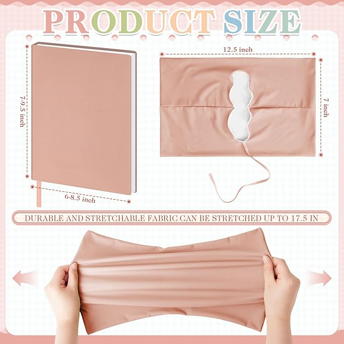 PerKoop 12 Pcs Jumbo Book Covers Stretchable Fabric School Book Protector Reusable Washable Cover Protector for Most Hardcover Textbooks(Stylish Colors,6 x 9 Inch)