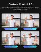 OBSBOT Tail Air NDI Streaming Camera 4K, AI Tracking PTZ Camera with Intelligent APP, Gesture Control, HDMI/USB-C/Wireless Webcam, Video Camera Live Stream for YouTube, Chruch, Worship, Creator, etc.