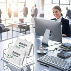 Acrylic Business Card Holder for Desk, Clear Business Name Card Display Card Organizer, Morden Desk Accessory Supply for Office, Horizontal, 2-Slot