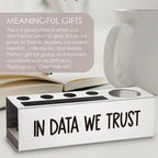In Data We Trust Pen Holder, Data Analyst Scientist Graduation Gifts Desk Decor Stainless Steel Pencil Holders WCC60