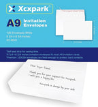 120 Qty Printable A9 Invitation Envelopes 5.75x 8.75 Cards, Self Seal 120GSM white Paper Envelopes for Invitations, Papers, Photos, Documents, Wedding, Baby Shower, Easy to Seal and Peel
