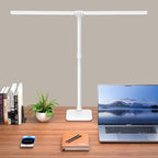 Desk Lamp Architect Task Dual Head Modern Flexible Gooseneck Tall Dimmable Light for Home Office, 5 Color Modes,Remote Control, 1500lm 24W Extra Bright Lighting