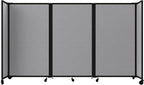 Versare Room Divider 360 Portable Wall Partition | Folding Panels | Large Freestanding Divider | Locking Wheels | Temporary Room Separator