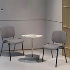 CLATINA Set of 5 Pack Waiting Room Chair Fabric Grey Stackable Chairs Metal Frame with Thickened Seat Back Cushion for Waiting Conference Room Guest Chairs