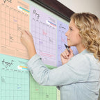 Ospelelf Undated Dry Erase Wall Calendar 12 Month, 12" x 17" Laminated Calendar Monthly Office Calendar 2025, 12 Sheets