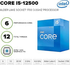 HP Desktop Computers Tower PC for Home Business Student, Intel 6-Core i5-12500 (Beat i7-11700), 32GB DDR4 RAM, 1TB PCIe SSD, WiFi, Bluetooth, RJ-45, Keyboard and Mouse, Windows 11 Pro, Wendbo