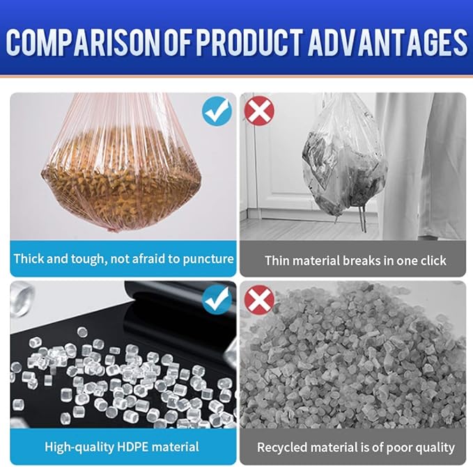 SWIHELP Trash Bags, 4 Gallon / 15 Liters Small Garbage Bags for Office, Kitchen,Bedroom Waste Bin,Colorful Portable Strong Rubbish Bags,Wastebasket Bags 240 Counts