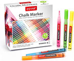 ZEYAR Liquid Chalk Marker, Wet Erase Marker, Water-Based Opaque Ink, Fine Tip for Detailed Drawing, Writes on Nonporous Chalkboards, Bistro Boards, Windows, Plastic and more (48 Full Colors)