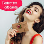 Primbeeks 100 Pcs Premium Gift Card Envelopes, 4 x 2.8 inch Gift Card Holders, Mini Seed Kraft Paper Cute Envelopes with Heart Clasp for Gift Cards, Weddings Favors, Party Favors