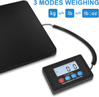 Fuzion Shipping Scale, 440LB x 10g High Accuracy Postal Scale, Hold/Tare Function, Digital Shipping Postal Scale for Packages, Postage, Luggage, Mailing, Battery & AC Adapter Included
