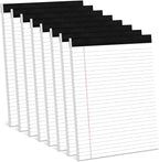 8 Pack White Legal Pads 8.5 x 11 Wide Ruled Note Pads 8.5 x 11" Legal Ruled Writing Pads for School 30 Sheets White Lined Paper Pads Notebook for Work Legal Notepads for Office Pad of Paper for Home