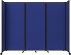 Versare Room Divider 360 Portable Wall Partition | Folding Panels | Large Freestanding Divider | Locking Wheels | Temporary Room Separator