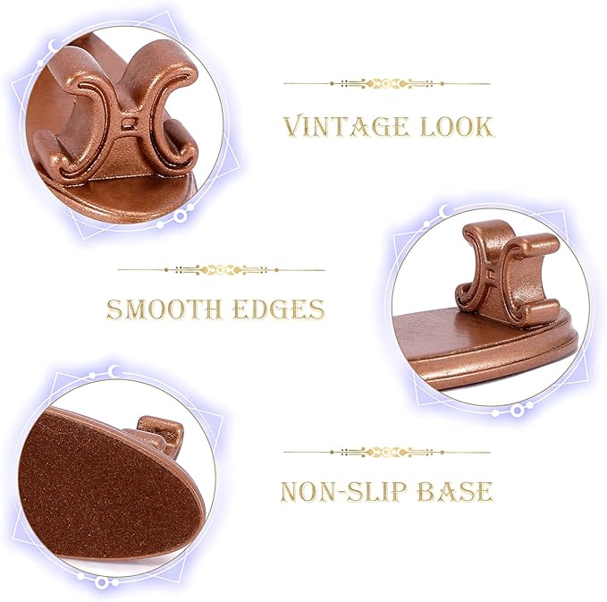 4PCS Resin Pen Holders Wizard Magic Wand Display Stands Mini Holders for Pencil Desk Decor Collection, 2.8'' L×1.1'' W× 0.9'' H, Rosegold