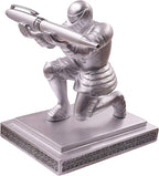 Executive Knight Pen Holder with A Cool Pen, Home Office Desk Organizers Decor Resin Pen Holder, Christmas Gift Idea for Dad, Uncle, Man, Boyfriend, Friends Silver
