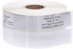 Silver Foil Personalized Return Address Labels Without Dispenser - Roll of 250 Custom Stickers