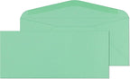EnDoc #9 Colored Envelopes - 100 Pack - Green Pastel Color 3 7/8 x 8 7/8 envelope, Letter Size, For Home, Offices, Holiday, Invoices and Mailings
