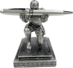Executive Knight Pen Holder with a Pen Personalized Desk Accessories Decor Home Office Cool Pen Stand Iron