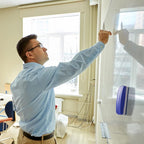 Ddaowanx Whiteboard Eraser, Magnetic Dry Erase Eraser, Glass Board Eraser,School and Office Supplies, Pack of 2 (Black)