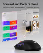 USB Mouse Wireless, 2.4G Cordless Computer Mouse with 6 Buttons, 5-Level Adjustable 4000 DPI, Ergonomic Portable Optical Computer Mice for Laptop, PC, Mac, iPad, 24-Month Battery Life (Black)