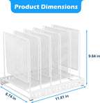 EASEPRES 5 Section Vertical Metal Mesh Desk File Organizer, Spacing Adjustable Upright Desktop Paper Mail Document Magazine Sorter Folder Holder for Workspace Office School Home, White