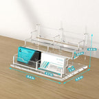 HIIMIEI Acrylic Business Card Display, Multiple Card Holder for Office, Home, Restaurant - 8 Slot, 4 Tier