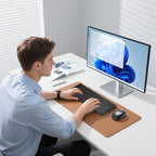 Wireless Bluetooth Keyboard and Mouse Combo (USB + Dual BT), Multi-Device Slim Keyboard and Mouse Set Compatible for Windows, Mac,PC Laptop iPad Tablet - QWERTY