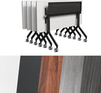 Conference Room Table, Folding Conference Tables,Thicken Grey Tabletop,Flip Top Wooden Seminar Meeting Room Table for Conference Room Offices (4, Black Drawer, 55.1”)