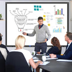 H-Qprobd 60"x40" White Board for Wall Large Magnetic Dry Erase Board with Black Aluminum Frame, Presentation Whiteboard Suitable for Home, Office, Classroom & Kitchen