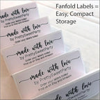 White Address Labels - Personalized Return Address Labels, Mailing and Shipping Stickers for Envelopes, Packages, Business, Home Use (Chic Script)