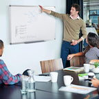 S SWANCROWN Magnetic Whiteboard 18 x 24 Inch Dry Erase Board Wall Mounted White Board for Meeting/Planning/Displaying