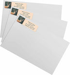 Deer Designer Rolled Address Labels with Elegant Plastic Dispenser