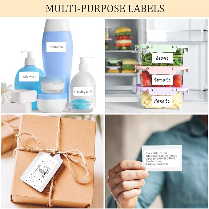 FungLam 2x4 Shipping Address Labels for Laser & Inkjet Printers, 300 Printable White Sticker Labels, 10 per Page Mailing Labels, Permanent Adhesive (30 Sheets, 300 Labels)