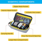 ECHSRT Big Pencil Case, Aesthetic Portable Zipper Pencil Bag with Hidden Pocket, Special Pouch for Men Women Adults, Stationery Organizer Pen Cases for Office Travel, Grey