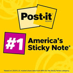 Post-it Notes, 3 in x 3 in., 3 Sticky Notes Pads, 50 Sheets per Pad, Poptimistic Collection, School Supplies and Oﬃce Products, The Original Post-it Note