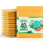 Fuxury Kraft Bubble Mailers 8.5x12 Inch 40 Pack Strong Adhesion Padded Envelopes #2 Self Seal Bubble Envelopes Padded Mailers for Packaging Books,for Small Business Yellow