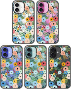 MOSNOVO Case for iPhone 16 Plus, [10ft 4X Military-Grade Drop Protection] Durable & Shockproof Phone Case Cover Design for iPhone 16 Plus - Pastel Floral Garden - Clear Black