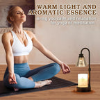 Small Candle Warmer Lamp with Timer, Black Adjustable Candle Lamp Warmer for Jar Candles, Birthday Gifts for Women Mom, Candle Heater House Warming Gift, Cute Lamp Candle Warmer Home Decor for Bedroom