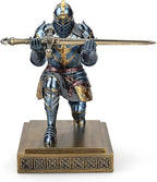 King's Guard Knight Pen Holder Pen Stand Desk Organizers and Accessories Resin Pencil Holder as Gift for Office and Home (Blue)
