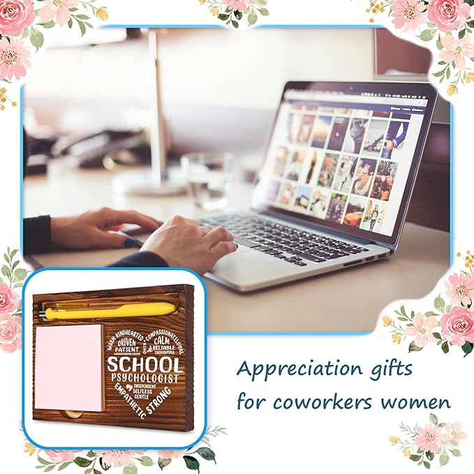 School Psychologist Gifts for Women, School Psychologist Office Sign, Thank You Gifts for School Psychologist, Funny Desk for Women Office, School Psych Gift Desk Retro Note Pad Holder VN335
