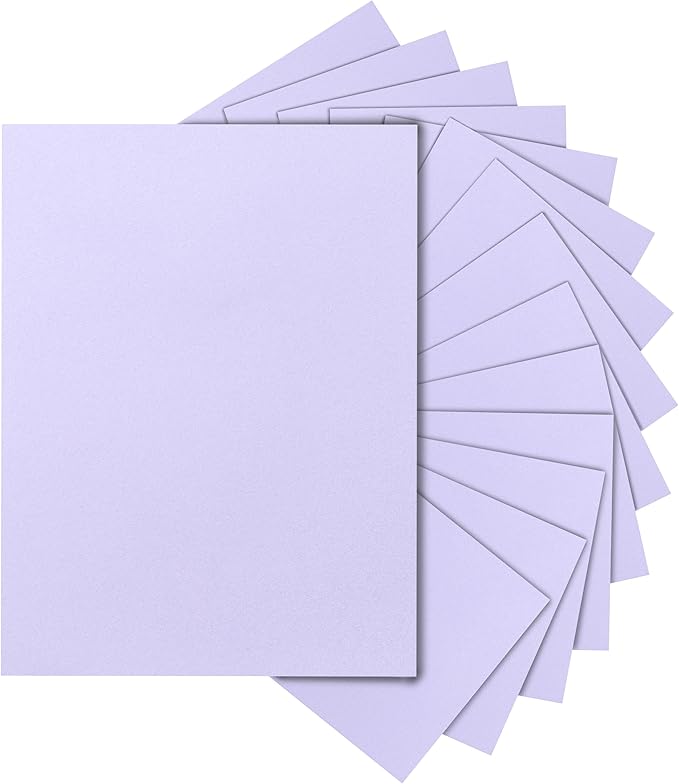 40 Sheets Purple Cardstock 8.5 x 11 Certificate Paper, 200gsm/75lb Premium Card Stock Printer Paper for DIY Cards Making, Business Cards, Wedding Invitations, School Crafting