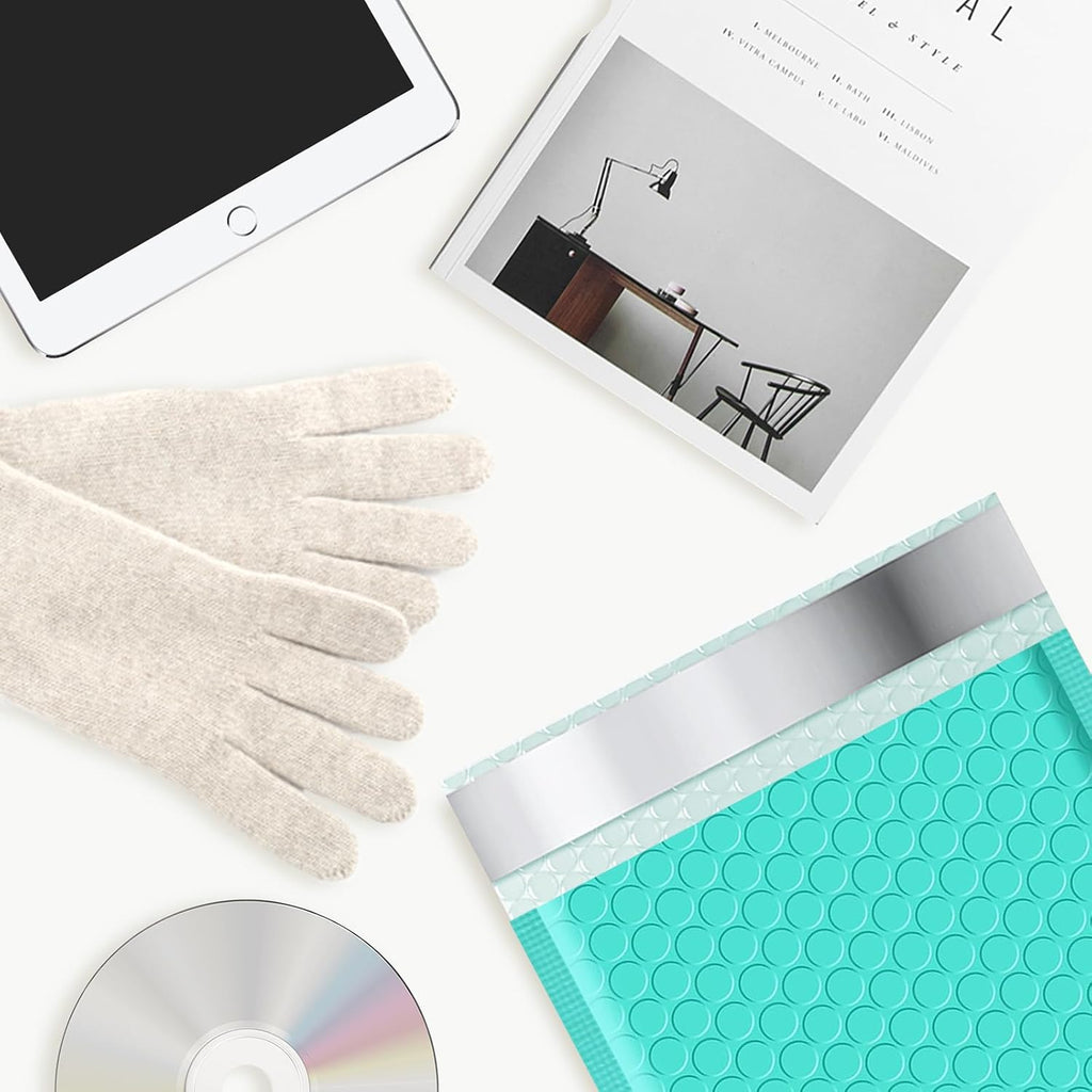 Poly Bubble Mailers 8.5x12 Inch, 25 Pack Padded Envelopes for Shipping, Package Envelopes with Self Seal Adhesive, Waterproof Padded Mailers (Teal, Bulk #2)