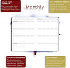 The Phoenix Journal - Best Daily Goal Planner, Organizer, & Calendar for Goal Setting, Gratitude, Happiness, & Productivity - Vision Board & Habit Tracking - 12 Weeks, Undated, Hardcover (Sapphire)