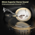 Earbay Wireless Headset with Mic for Work, Bluetooth Headset V5.3, AI Noise Cancelling Mic & 2.4G USB Dongle, 50 Hrs Work Time Wireless Headphones with Mic Mute for Work from Home/Call Center/Teams