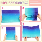 6 Pack Stretchable Book Cover Jumbo Fabric Book Covers Colorful Pattern Print Book Protector Washable Reusable Protective Textbook Cover for Hardcover Textbooks up to 9 x 11 Inch (Elegant Pattern)